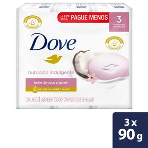 Dove Jabón Barra Leche de Coco 90 G X3 Unds