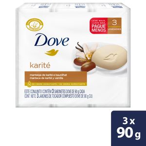 Dove Jabón Barra Karite 90 G X3 Unds