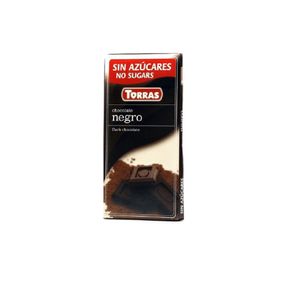 Chocolate Torras Negro sin Azúcar 75 G