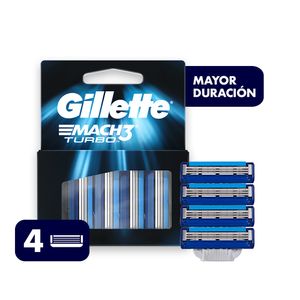 Repuesto Máquina de Afeitar Mach3 Turbo X4 Unds