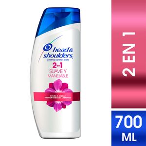 Shampoo Head & Shoulders 2 en 1 Suave y Manejable 700 Ml