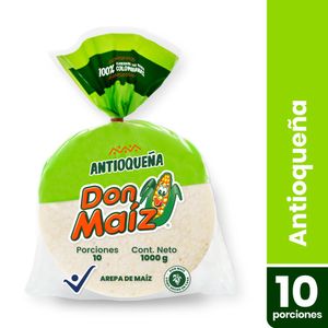 Arepa Don Maíz Antioqueña 1000 G X10 Unds