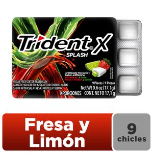 Goma De Mascar Trident Splash Fresa Lima 16 G