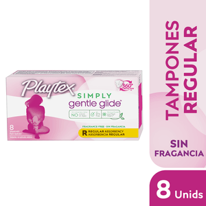 Tampón Playtex Regular Simply Gentle Glide X8 Unds