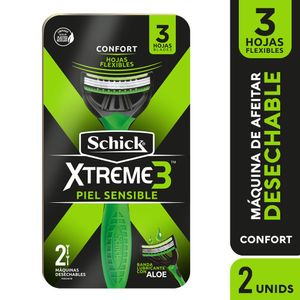 Máquina de afeitar SCHICK xtreme3 piel sensible (2 und)
