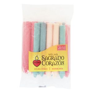 VELA COLOR X 20 un SAGRADO CORAZON