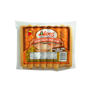 Salchicha de Vegetales Alves 250 G X8 Unds