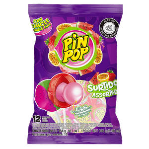Pin Pop Duro Chupeta Sabores Surtidos 192 G