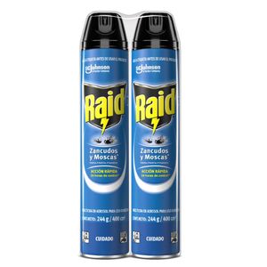 Insecticida Raid en Aerosol Mata Insectos Voladores 2und 800ml
