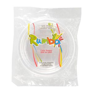Plato Rumba Acrilu 23 Cm X12 Unds
