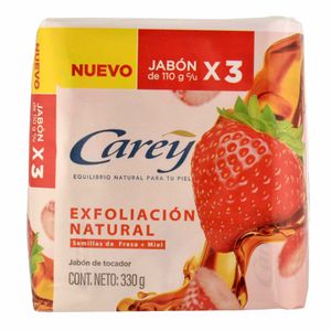 Jabón Carey Exfoliación Natural 110 G X3 Unds