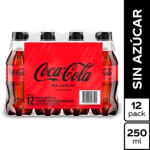 Gaseosa Coca Cola Zero 250 Ml X12 Unds