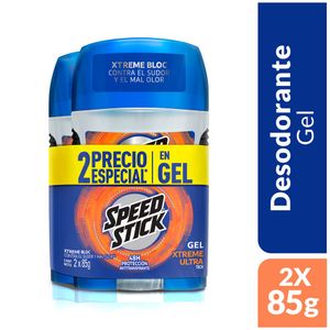 Desodorante Antitranspirante Speed Stick Hombre Gel 85 G X2 Unds