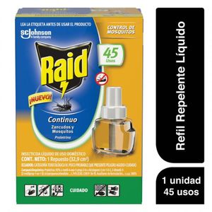 Repelente Raid Repelente Liquido para Insectos Voladores naranja Repuesto 38gr