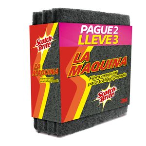Esponja Scotch Brite Fibra La Máquina 3X2 Unds Oferta