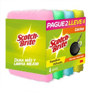 Esponja Scotch Brite Curly 4X2 Unds Oferta