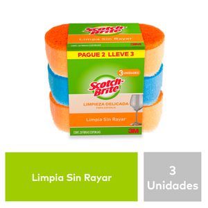 Esponja Scotch Brite Cero Rayas 3X2 Unds Oferta