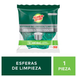 Esponja Scotch Brite Esferas Limpieza X1 Und