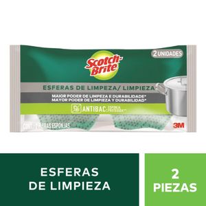 Esponja Scotch Brite Esferas Limpieza X2 Und