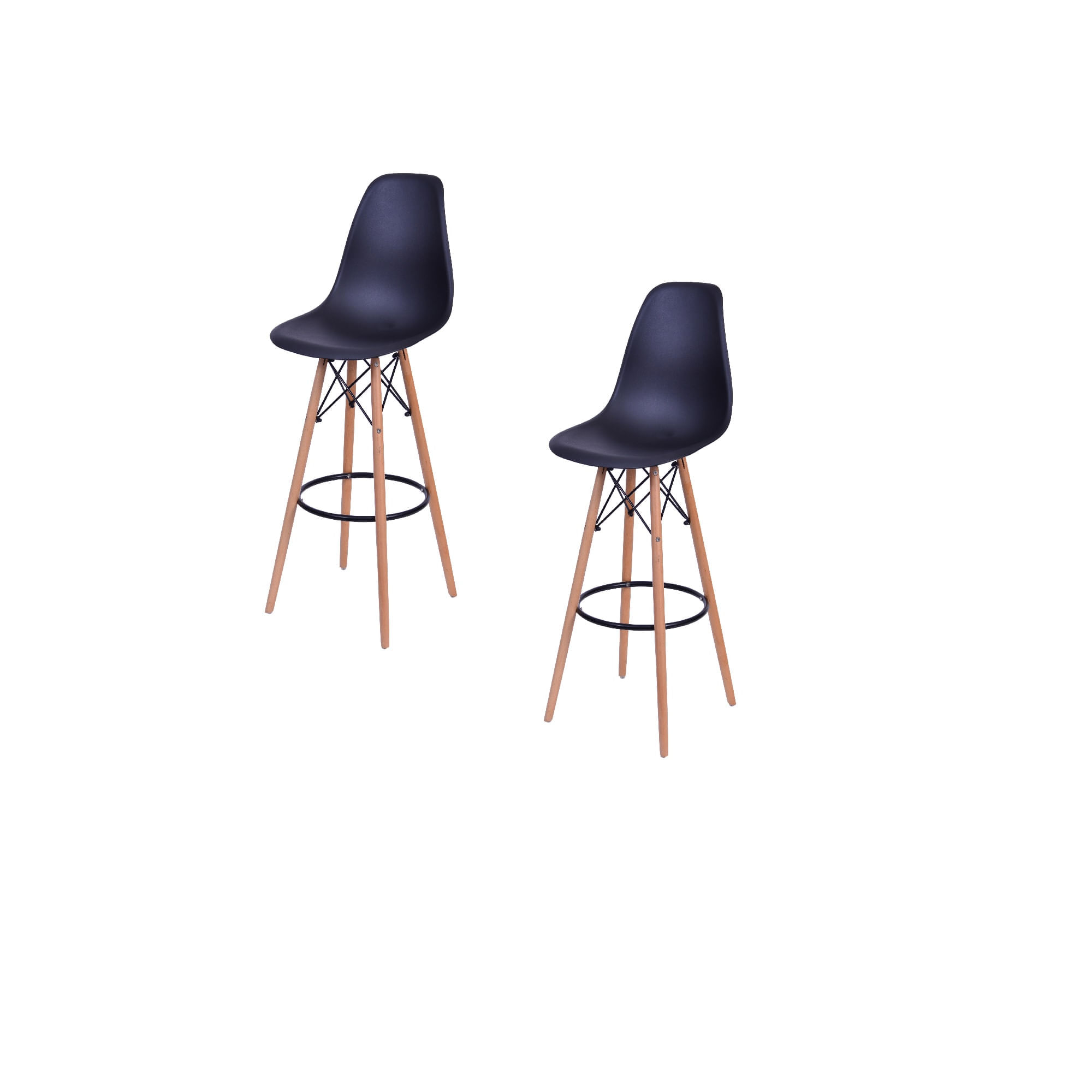 Imagen de Kit x2 Butacos DKR Bar Tipo Eames Negros