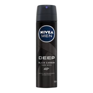 Desodorante Nivea Antibacterial Men Deep Black Carbón Spray 150 Ml
