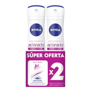 Desodorante Nivea Spray Aclarado Satín 150 Ml X2 Unds