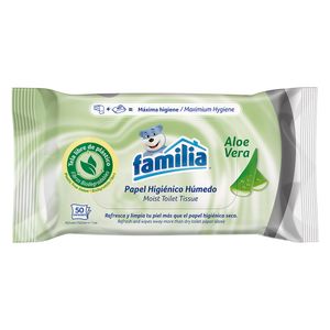 Papel Higiénico Húmedo Familia Aloe Vera X50 Unds