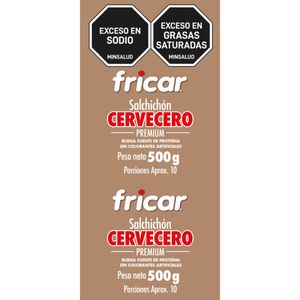 Salchichón Fricar Cervecero Premium 500 G