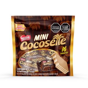 Galleta Cocosette Wafer Rellena Crema de Coco Mini 400 G X16 Unds