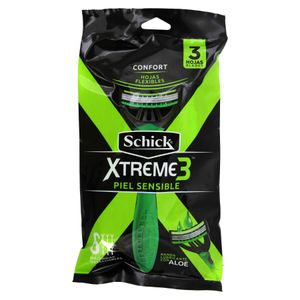 Máquina de Afeitar Shick Xtrem3 3 Piel Sensible X6 Unds