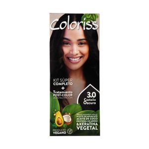 Tinte para cabello COLORISS completo castaño oscuro (1 und)