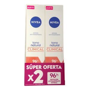 Desodorante Nivea Clinical Spray Natural 150 Ml X2 Unds Oferta