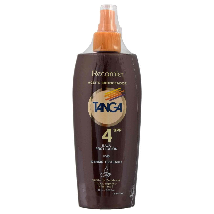 Imagen de Bronceador Tanga Aceite Spf 4 185 Ml BRONCR TANGA ACEITE SPF4 185ML