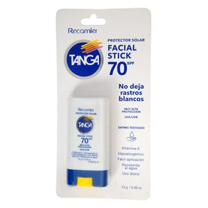 Bloqueador Tanga Facial Spf 70 Barra 13 G