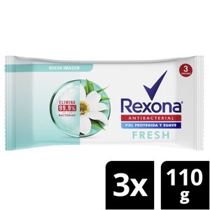 Jabón Rexona Antibacterial Fresh 110 G X3 Unds