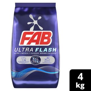 Detergente Polvo Fab Ultra flash 4 Kg