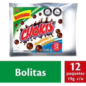 Pasaboca Chokis Bolitas Chocolatosas 228 G X12 Unds
