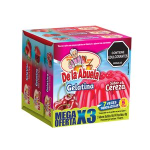 Gelatina De La Abuela Fresa Cereza Frambuesa 16 G X3 Unds