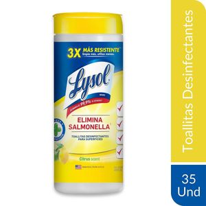 Desinfectante Lysol Toallitas Citrus 35 unid.