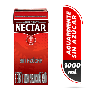 Aguardiente Néctar Rojo sin Azúcar 1 Lt