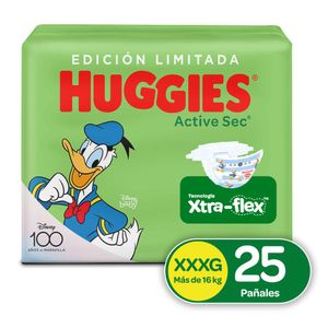 Pañal Huggies Active Sec 6 XXXG Disney X25 Unds