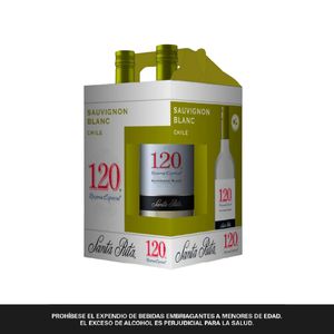 Vino Blanco Santa Rita 120 Sauvignon 187 Ml X4 Unds