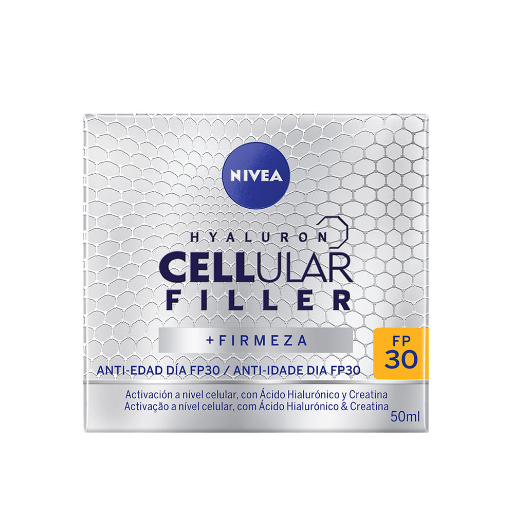 Crema Facial Antiedad Nivea Cellular Filler + Reafirmante Cuidado de Día con Ácido Hialuró