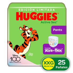Pañal Huggies Active Sec Pants Etapa 5 XXG X25 Unds