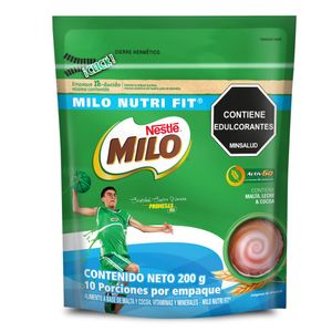 Bebida en polvo MILO NUTRI-FIT menos azúcares* x 200g