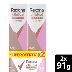 Desodorante Rexona Aereosol Clinical Expert 150 Ml X2 Unds Oferta