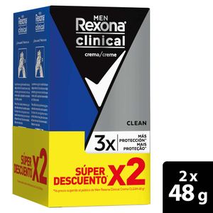 Desodorante Rexona Barra Clinical Men 48 G X2 Unds