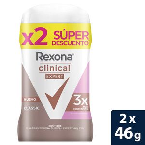 Desodorante Rexona Clinical Barra Classic 46 G X2 Unds