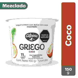 Yogurt Alpina Griego Coco 150 G