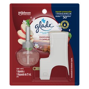 Ambientador Glade Aceites Naturales Manzana Canela Und Electrica 21 ml